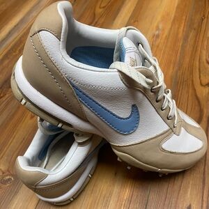 Vintage Nike SP-5 III Golf Shoes Women’s Size - White Blue Tan Saddle Outdoor
